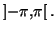 $ \left] -\pi,\pi\right[ .$