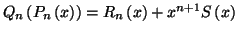 $ Q_{n}\left( P_{n}\left( x\right) \right)
=R_{n}\left( x\right) +x^{n+1}S\left( x\right) $