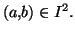 $ \left( a,b\right) \in I^{2}.$