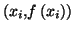 $ \left( x_{i},f\left( x_{i}\right)
\right) $