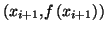 $ \left( x_{i+1},f\left( x_{i+1}\right) \right) $