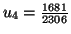 $ u_{4}=\frac{1681}{2306}\medskip$