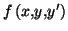 $ f\left( x,y,y^{\prime}\right) $