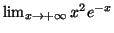 $ \lim_{x\rightarrow+\infty}x^{2}e^{-x}$