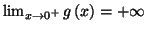 $ \lim_{x\rightarrow 0^{+}}g\left( x\right) =+\infty $