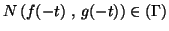 $ N\left( f(-t)~,~g(-t) \right)\in (\Gamma)$