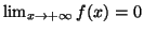 $ \lim_{x\rightarrow+\infty}f(x)=0$