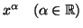 $ x^\alpha\quad(\alpha\in \mathbb{R})$