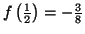 $ f\left( \frac{1}{2}\right) =-\frac{3}{8}$