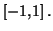 $ \left[ -1,1\right] .$