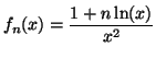 $\displaystyle f_{n}(x)=\frac{1+n\ln(x)}{x^{2}}
$