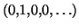 $ \left( 0,1,0,0,\ldots\right) $