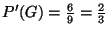 $ P'(G)=\frac{6}{9}=\frac{2}{3}$